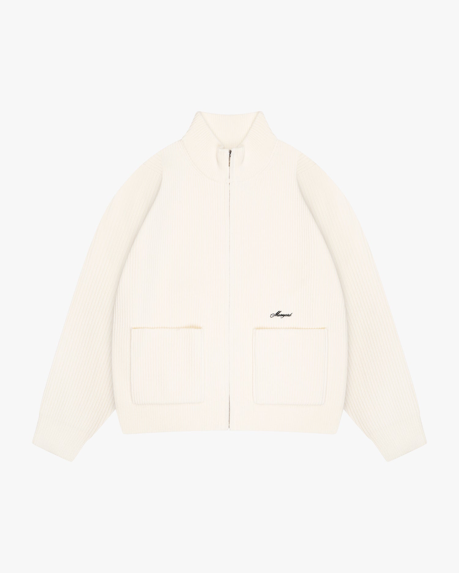 Giacca Heavy Knitted Zip-Up Cardigan | Ecru