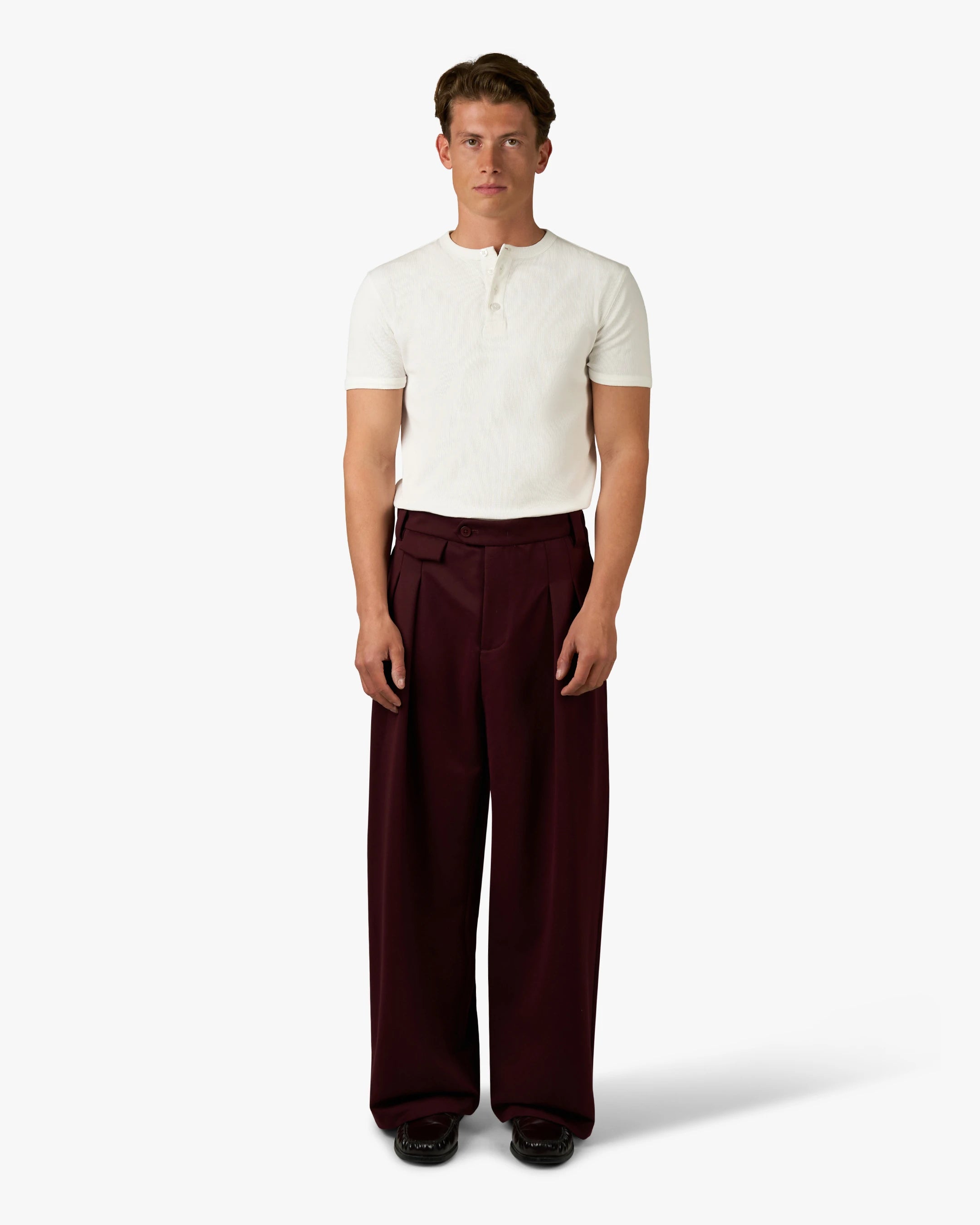Mougins Geripptes Henley-T-Shirt