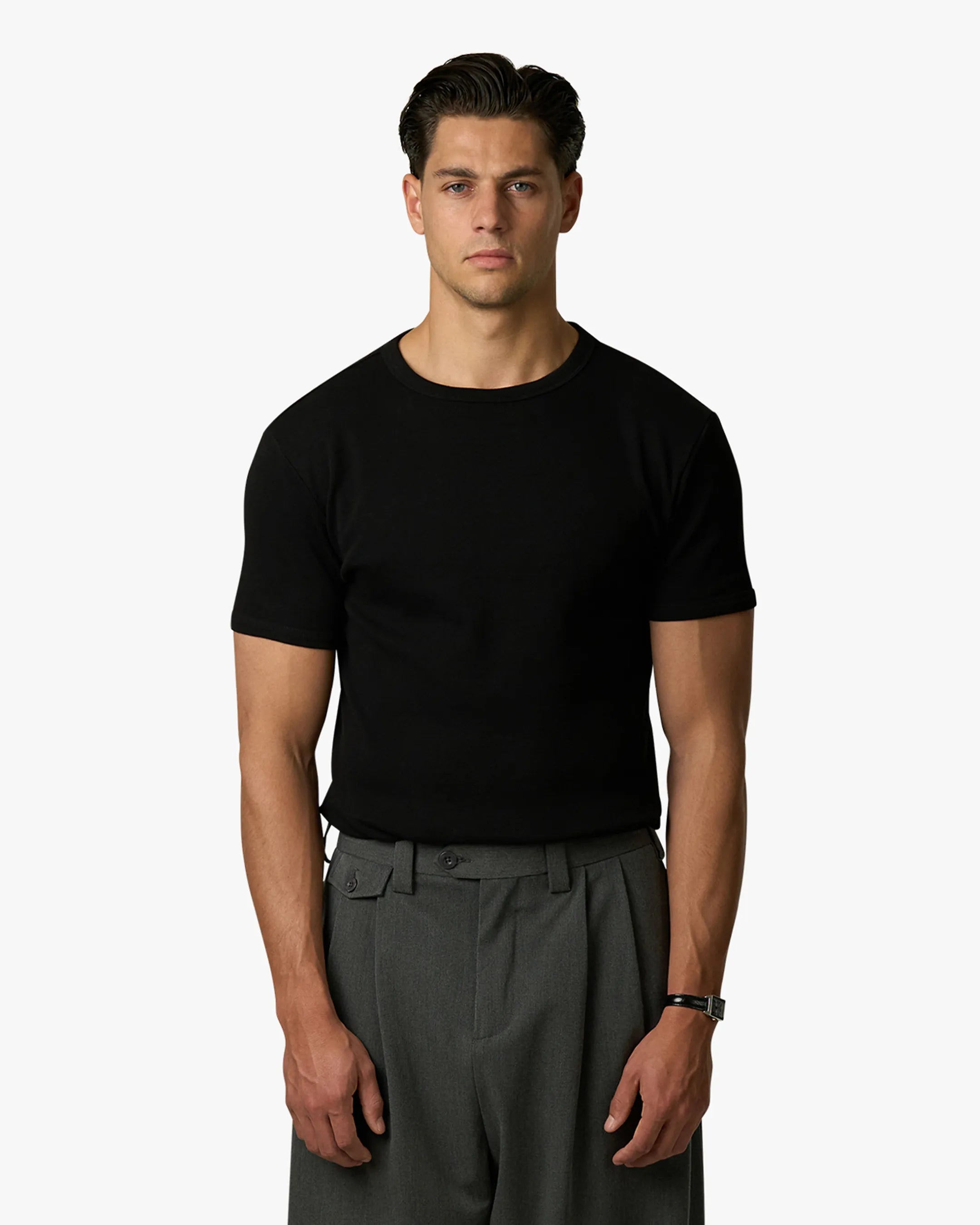 Ribbed T-Shirt | Black