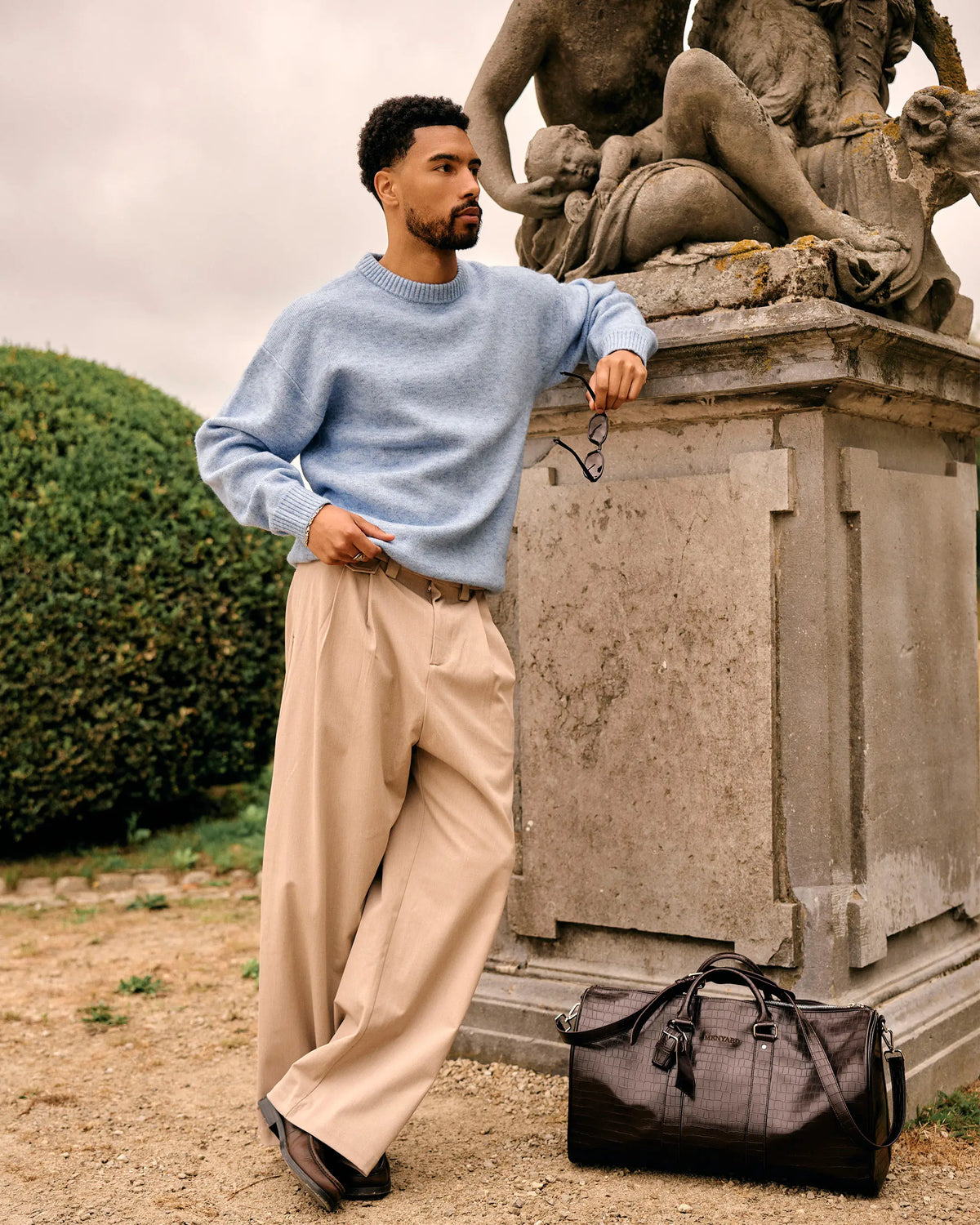 Brixton Pullover aus Wollmischung mit gebürsteter Oberfläche