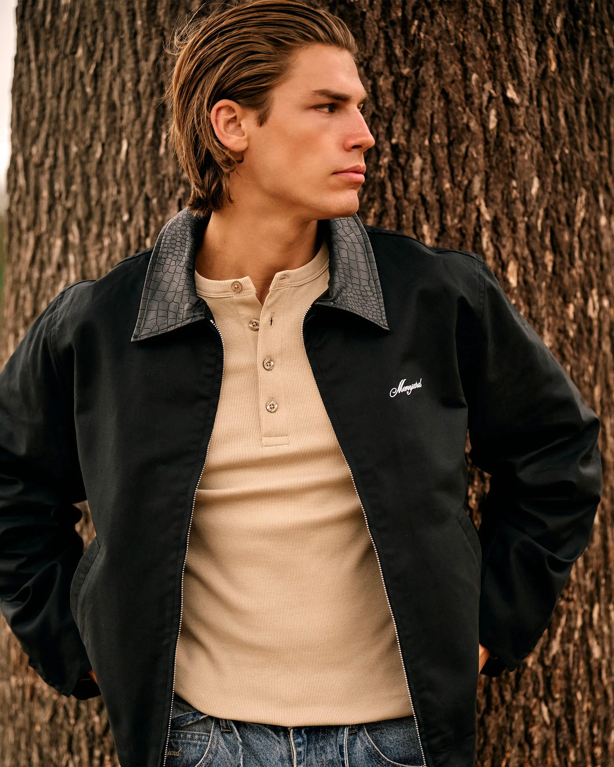 Henley Langarmshirt