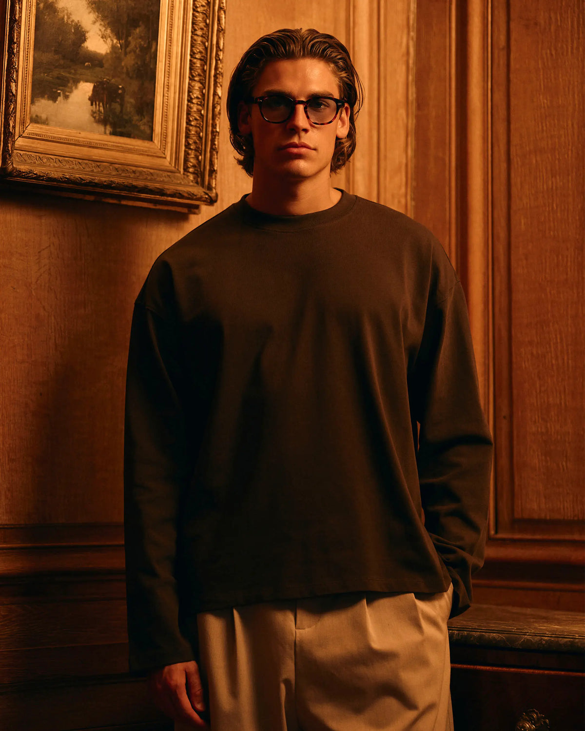 Blank Boxy Longsleeve | Brown