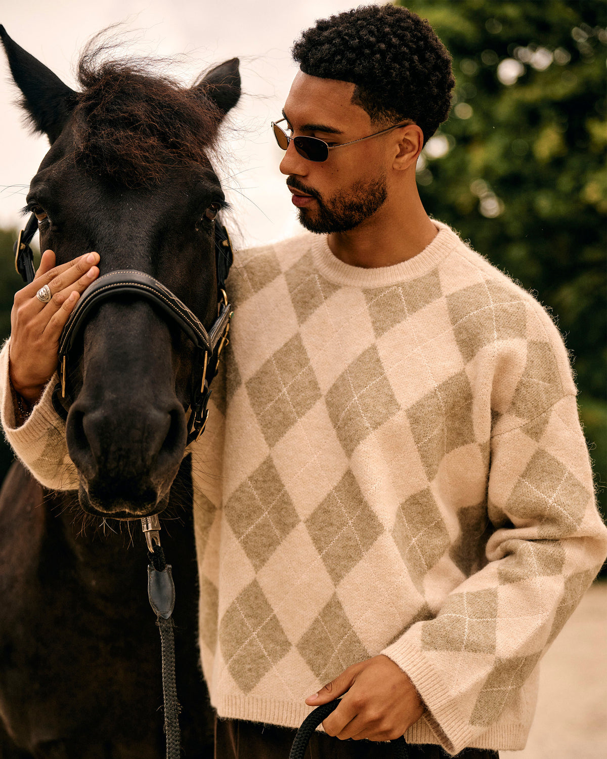 Diamond Sweater | Beige/Ecru