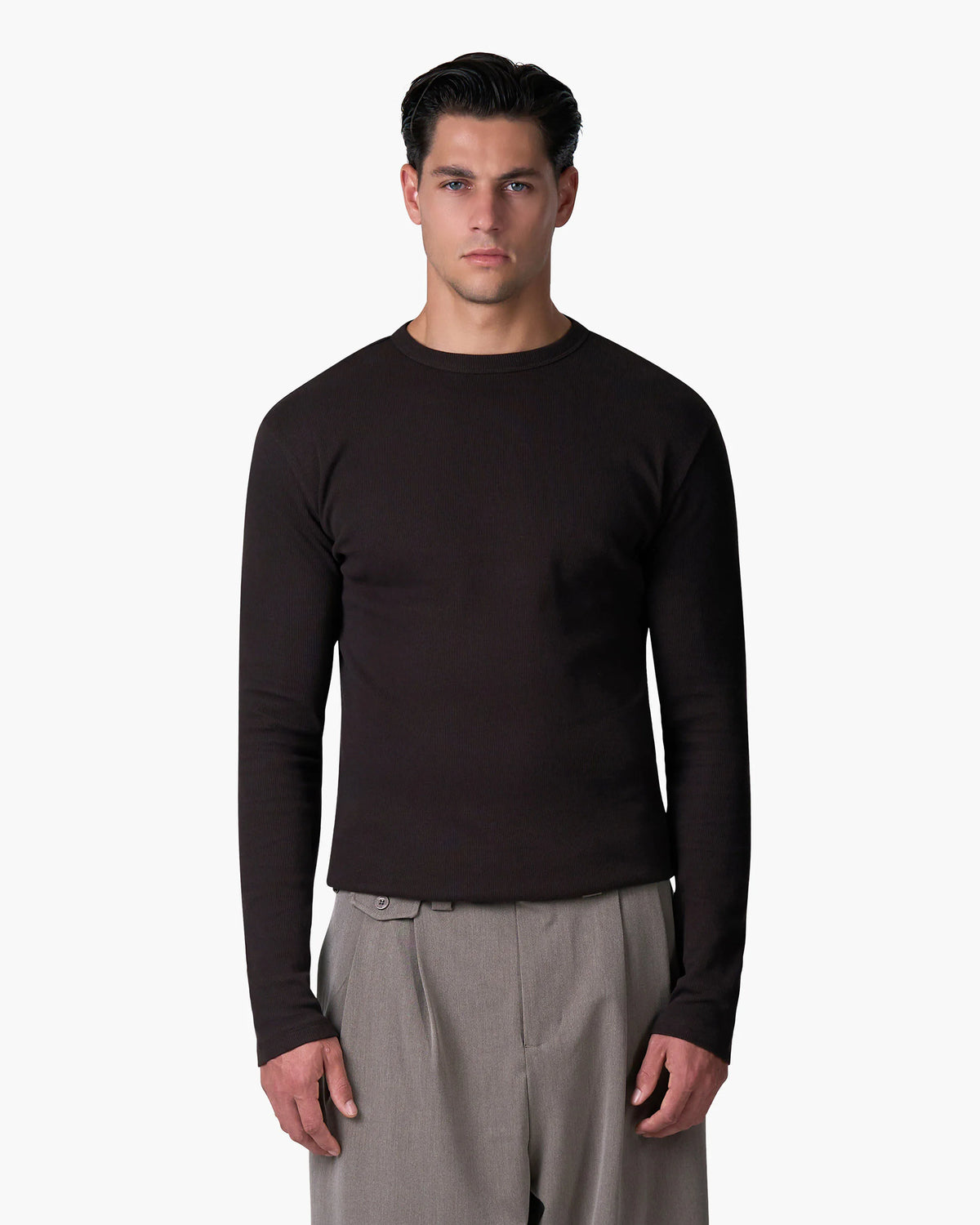 Ribbed Longsleeve | Brown