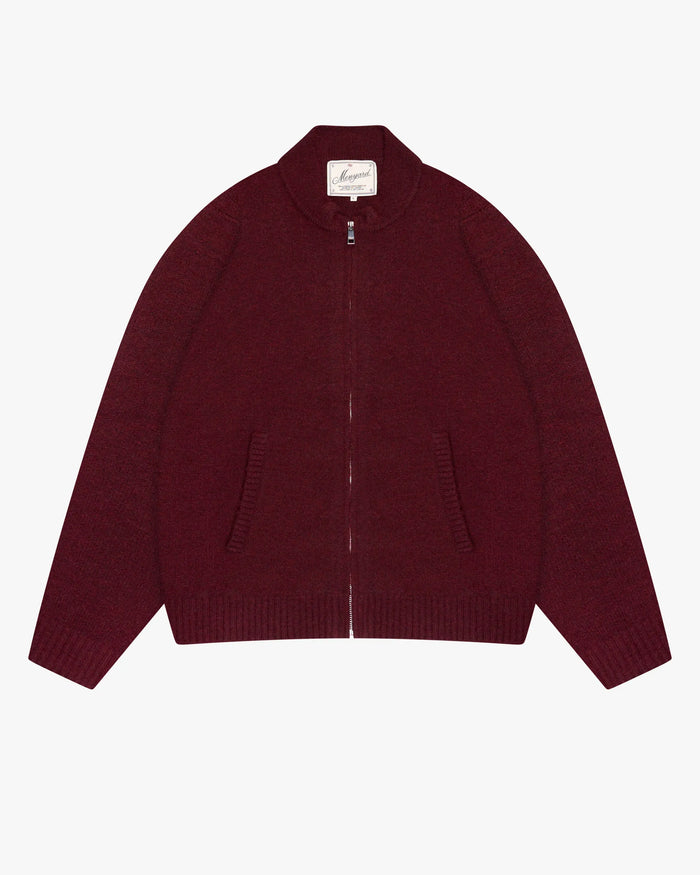 Signore Gebürsteter Strickjacke mit Reißverschluss