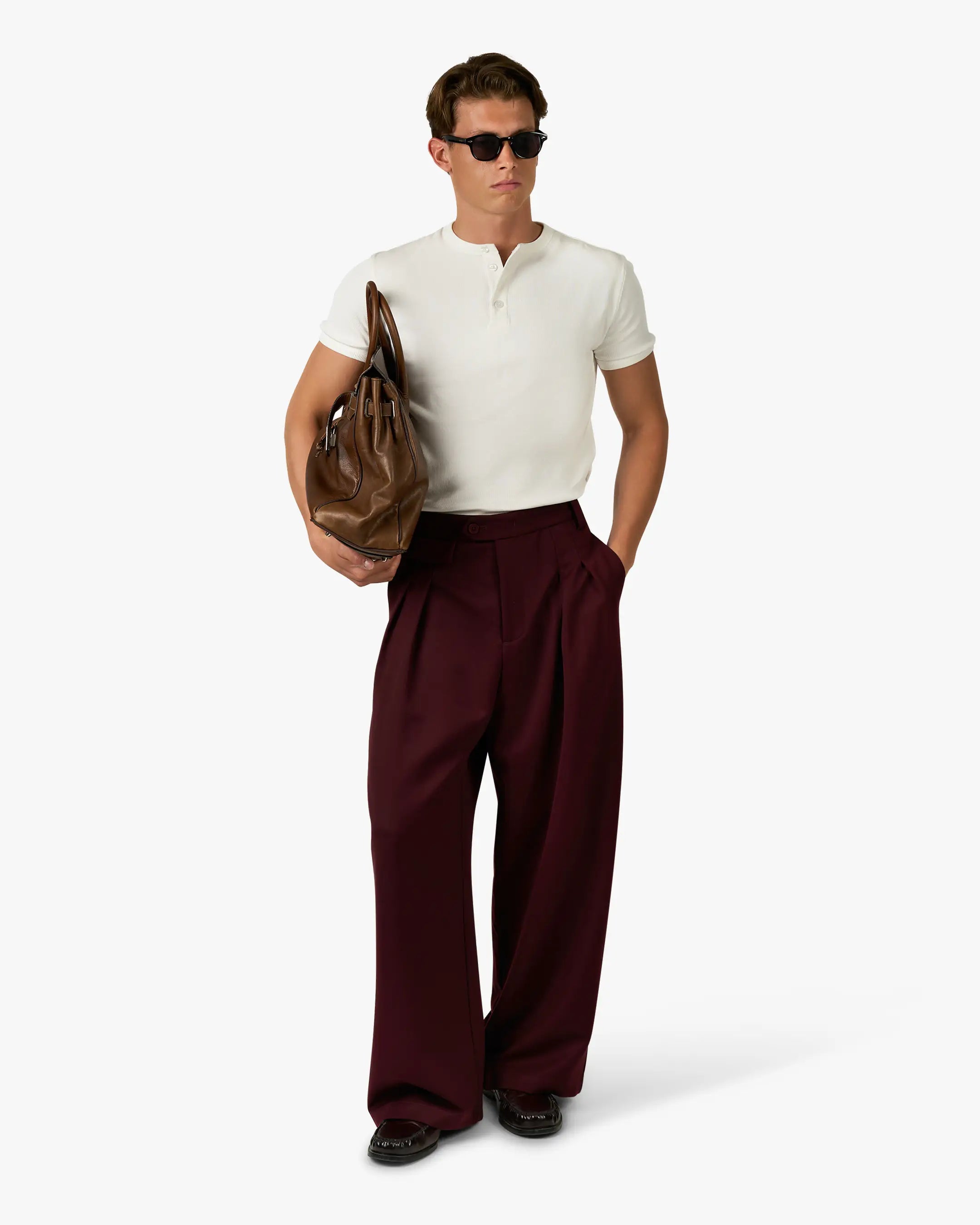 Mougins Geripptes Henley-T-Shirt