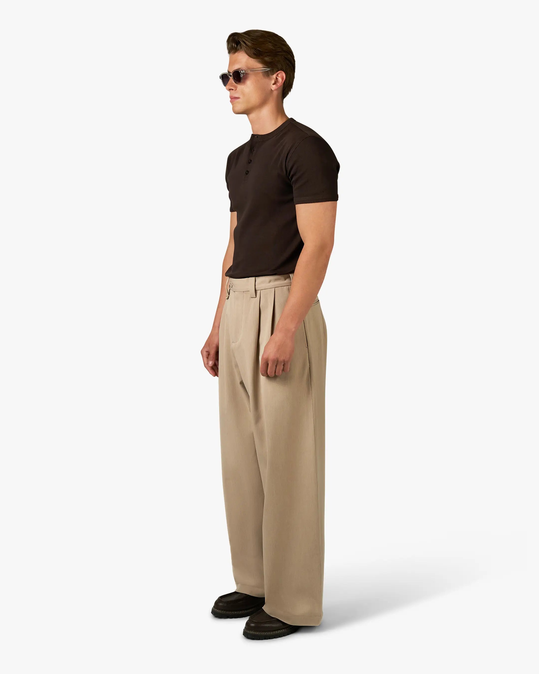 Mougins Geripptes Henley T-shirt