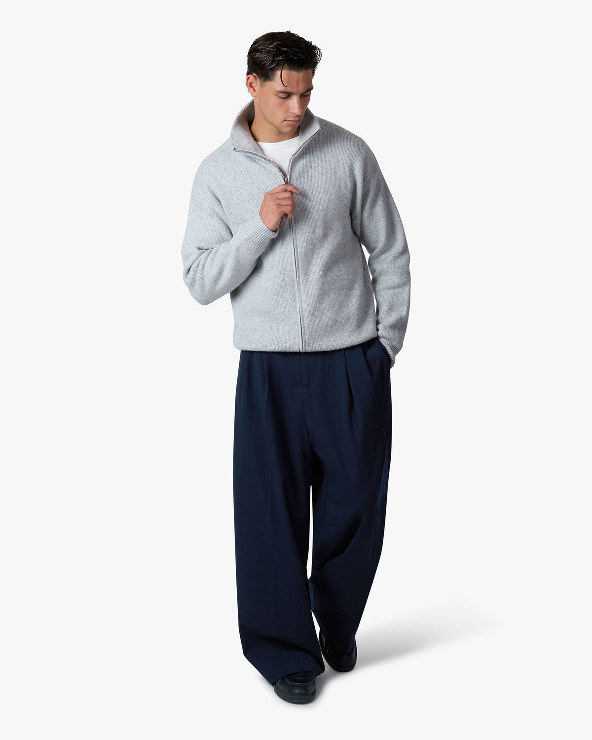 Ventura Baumwoll-Strickjacke mit Reißverschluss
