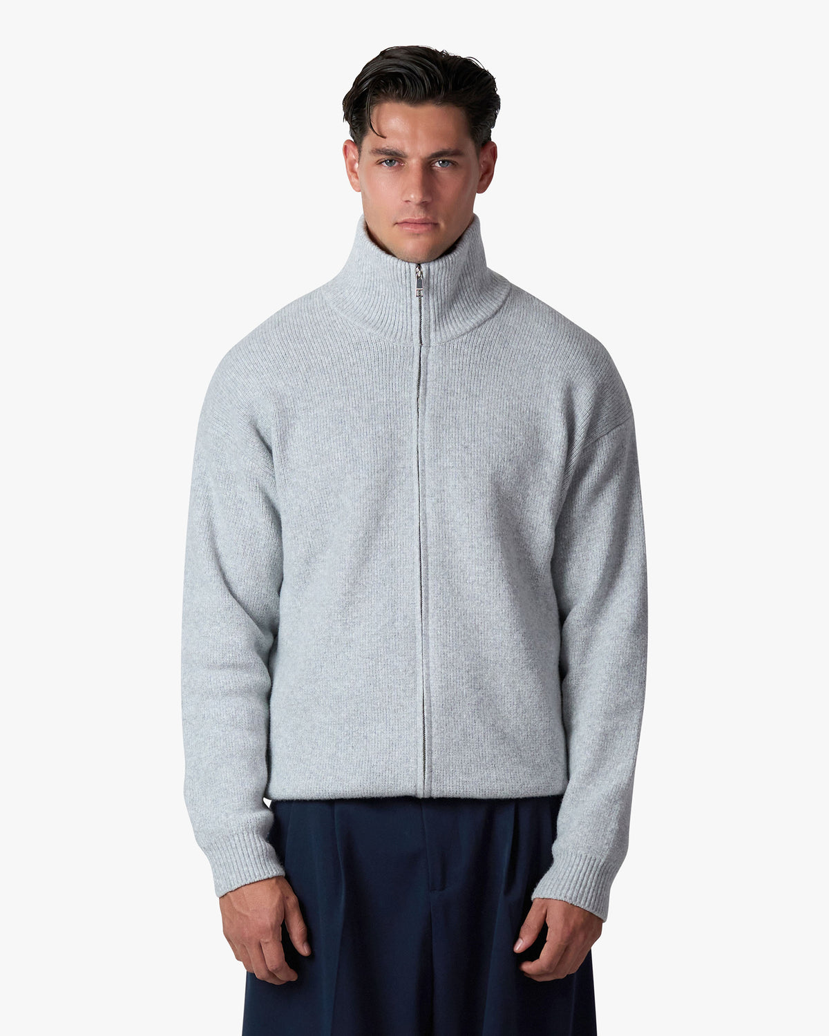 Ventura Baumwoll-Strickjacke mit Reißverschluss