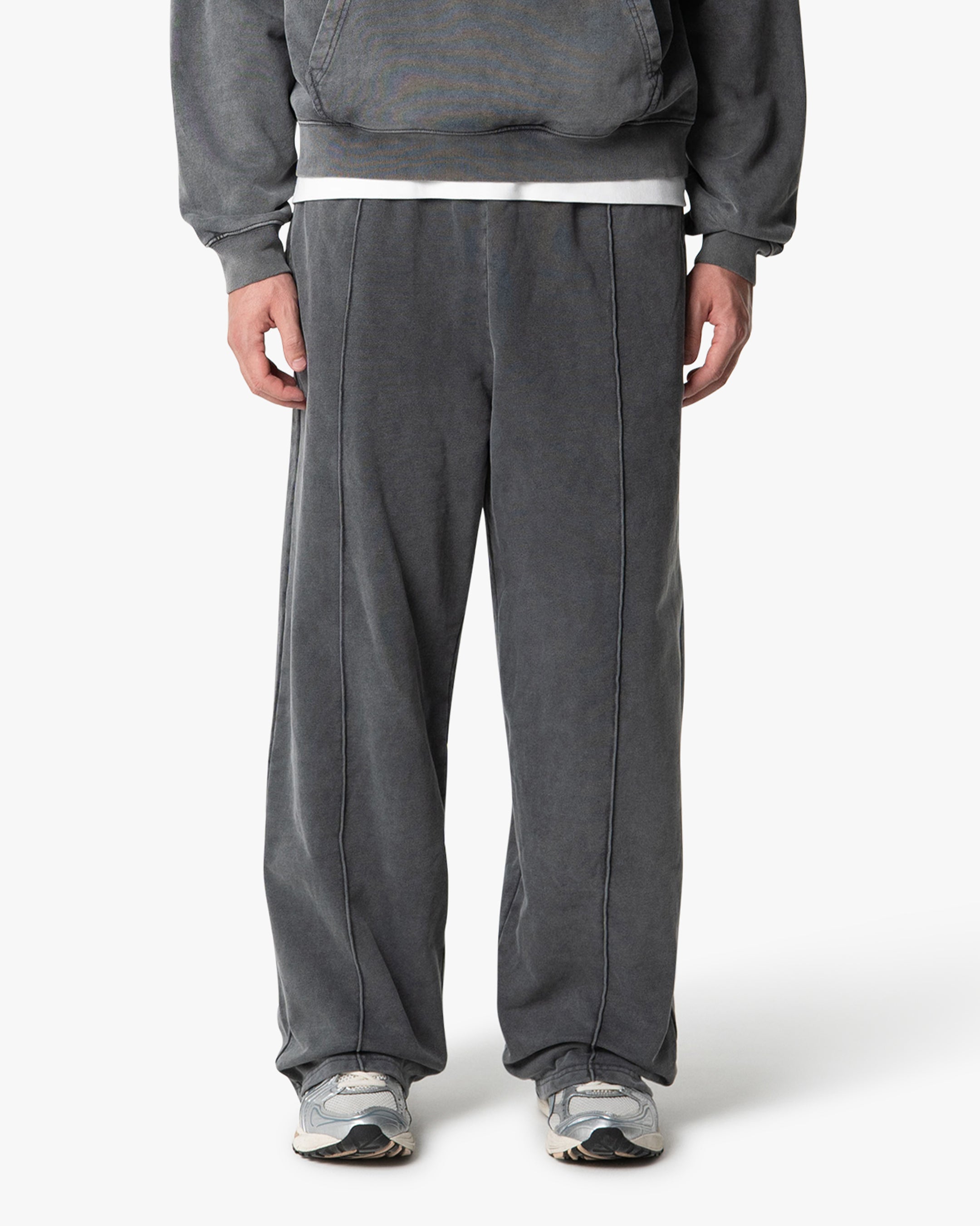 Acid Wash Übergroßer Jogginghose mit Plissee