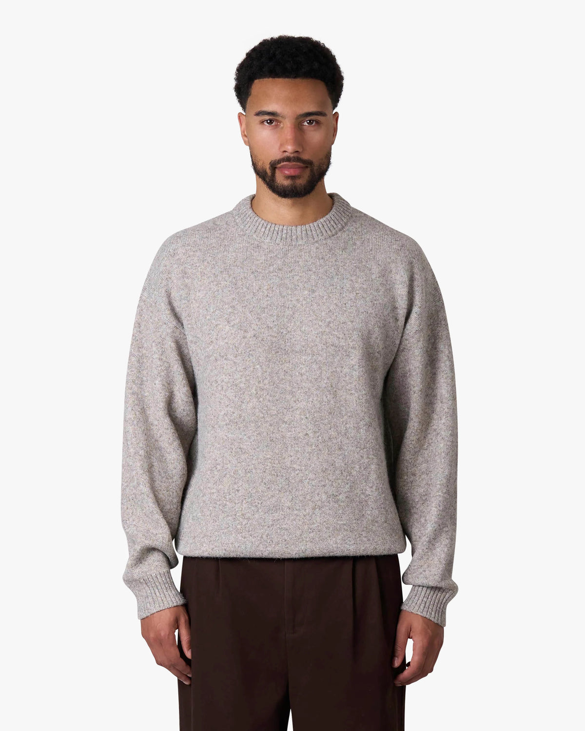 Brixton Wool-Blend Brushed Sweater | Light Brown