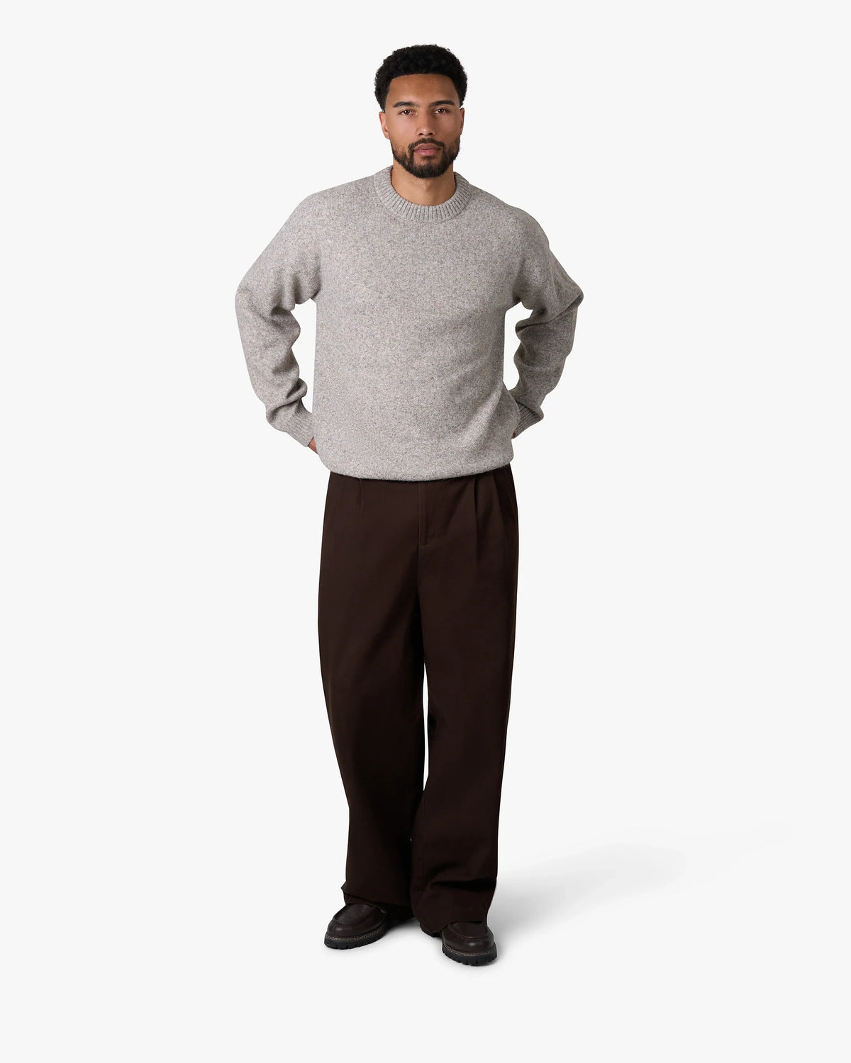 Brixton Wool-Blend Brushed Sweater | Light Brown