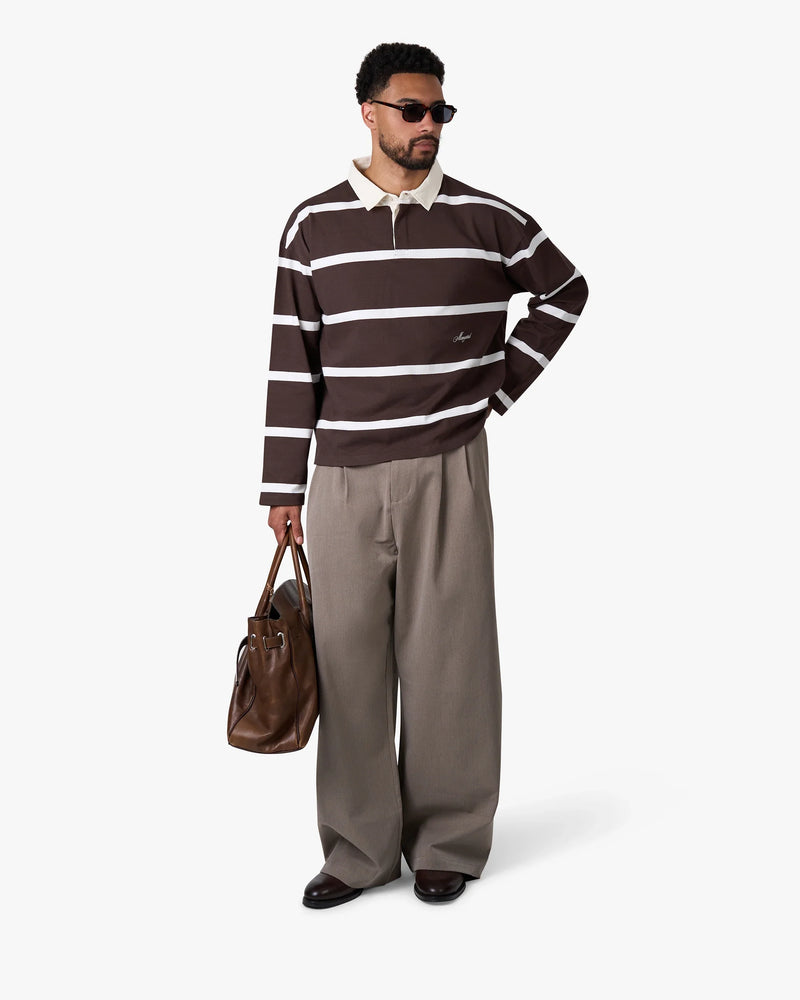 Broker Langarm-Poloshirt