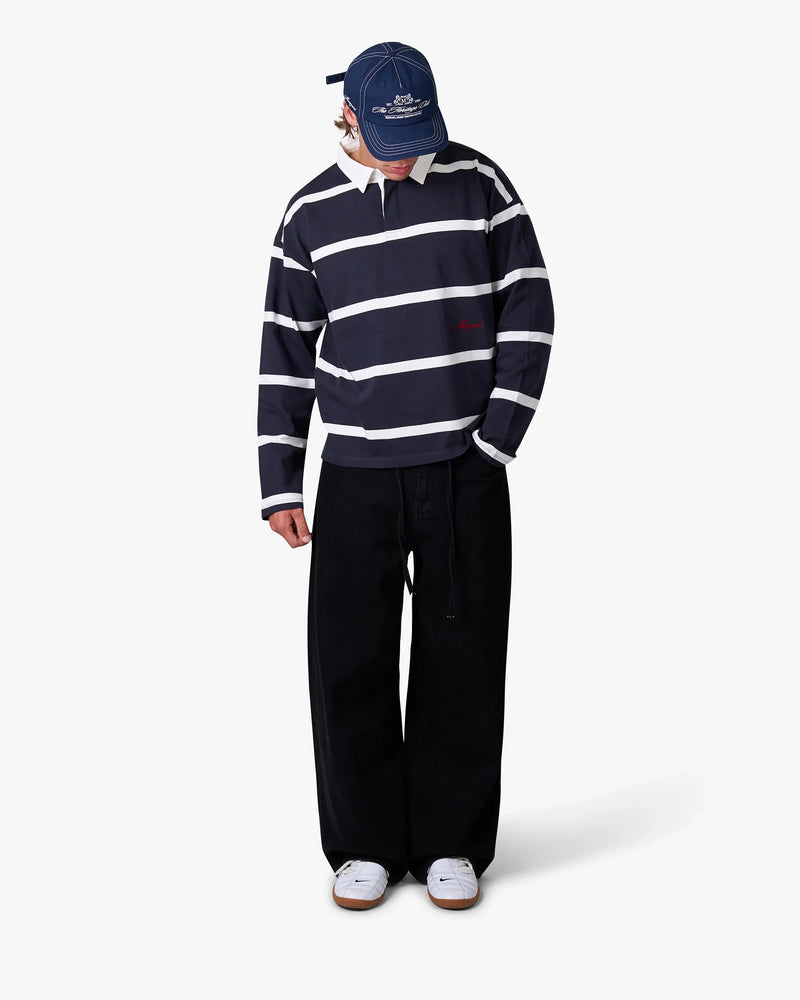 Broker Langarm-Poloshirt