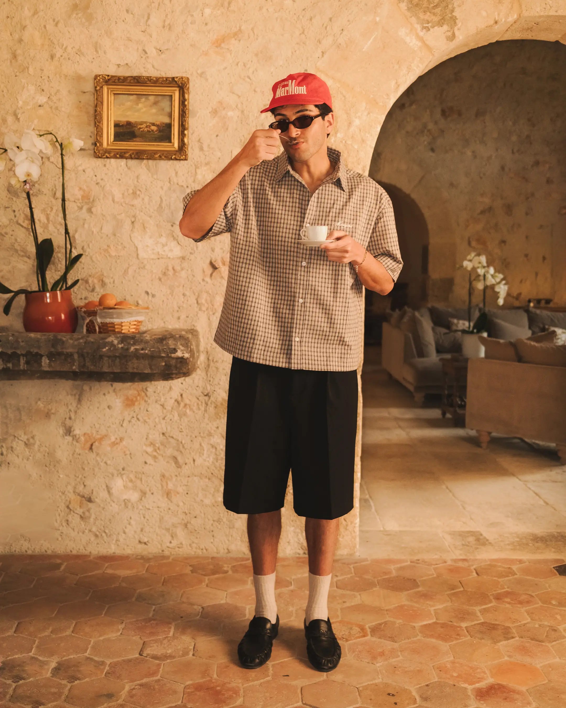 Orin Plissee-Shorts