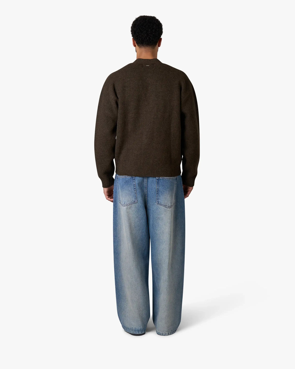 Marea V-Neck Brushed Cardigan | Dark Brown