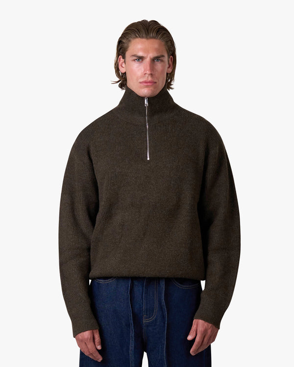 Sontuso Strickpullover mit halbem Reißverschluss