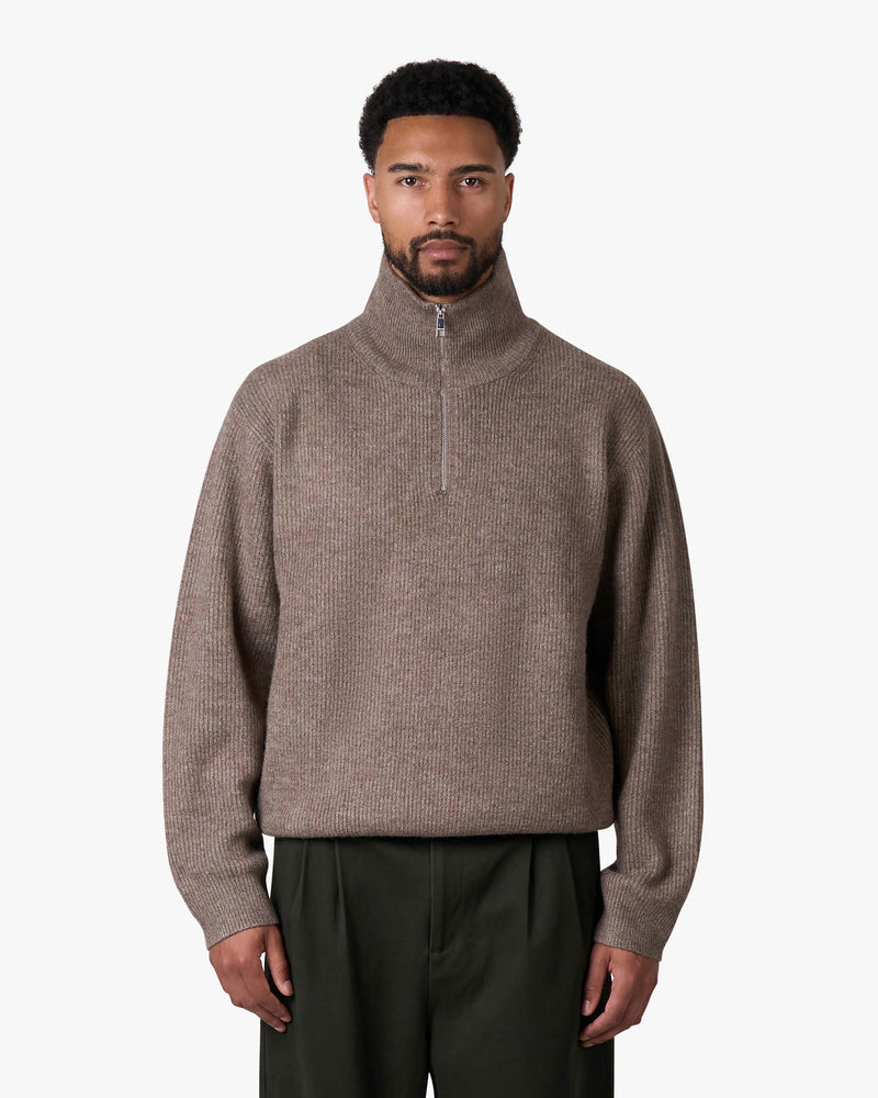 Sontuso Strickpullover mit halbem Reißverschluss