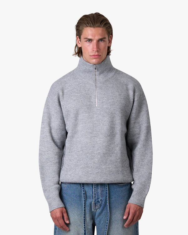 Sontuso Strickpullover mit halbem Reißverschluss