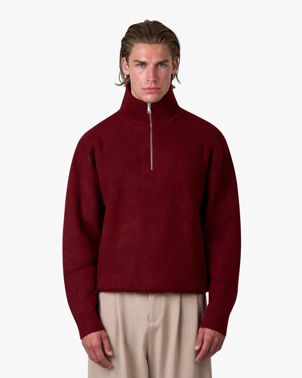 Sontuso Strickpullover mit halbem Reißverschluss