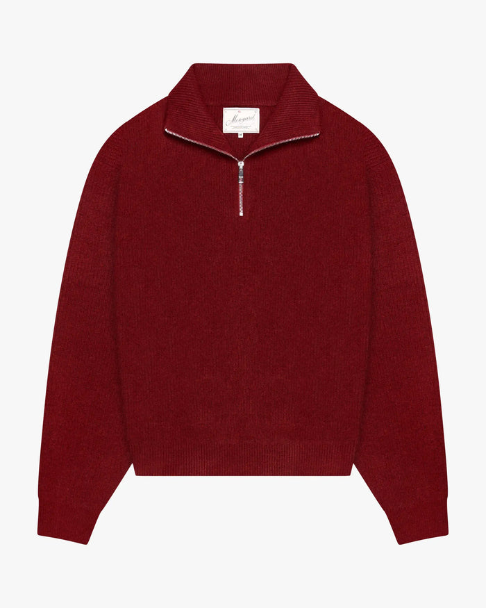 Sontuso Strickpullover mit halbem Reißverschluss