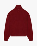 Sontuso Knitted Half-Zip Sweater | Red