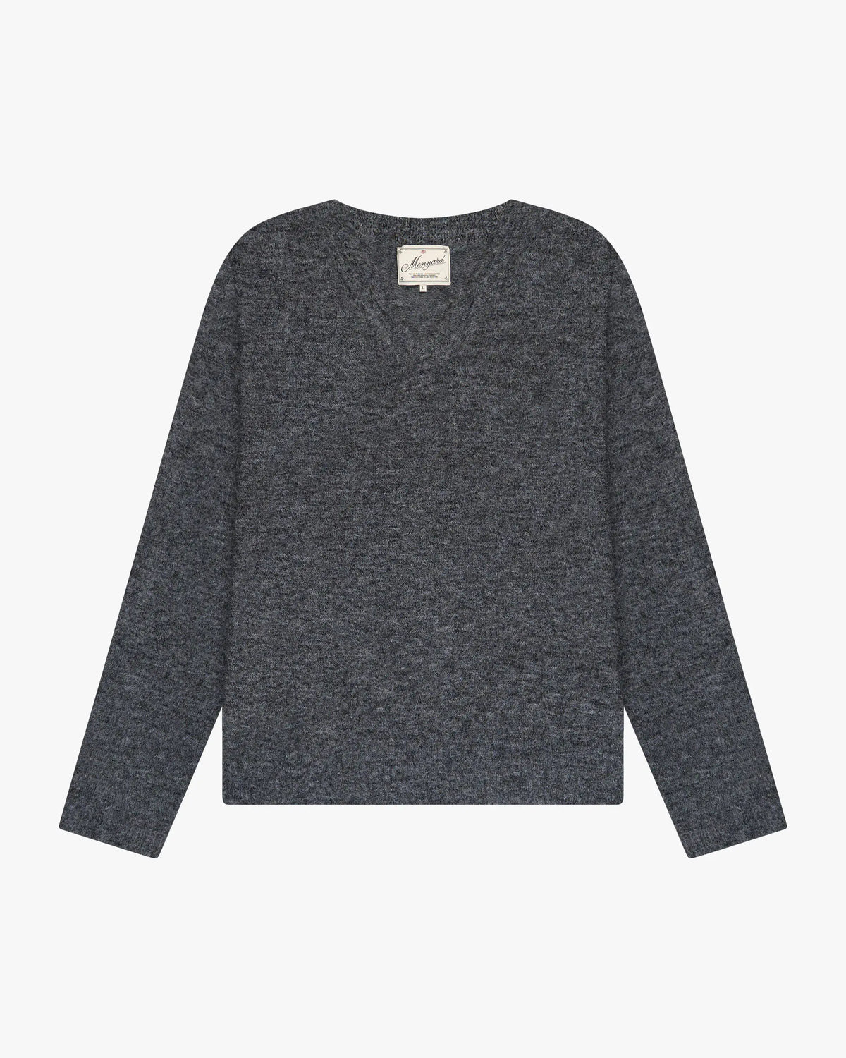 Trade V-Neck Knit | Grey Melee flatlay