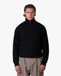 Ventura Cotton Zip-Up Cardigan | Black
